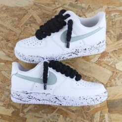 Rope Laces Noir Et Lila - Air Force 1 Custom -Sneakers Boutique 5L4A3731copie 2