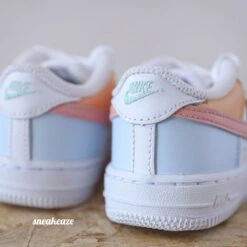 White Pastel - Air Force 1 Custom (enfant) -Sneakers Boutique 5L4A4342copie