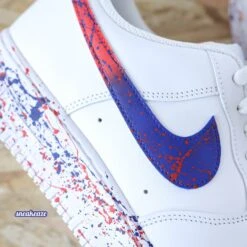 Bluered - Air Force 1 Custom -Sneakers Boutique 5L4A5899copie