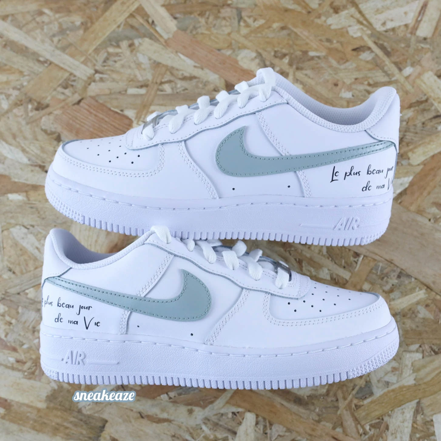 Le Plus Beau Jour De Ma Vie (citation Au Choix) - Air Force 1 Custom 4 Le Plus Beau Jour De Ma Vie (citation Au Choix) - Air Force 1 Custom - Image 2