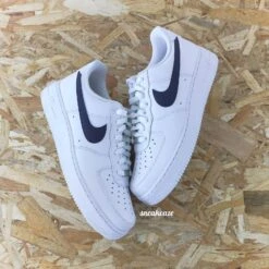 Bleu Marine Swoosh - Air Force 1 Custom