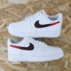 Noir & Rouge Swoosh - Air Force 1 Custom -Sneakers Boutique 5L4A6813copie