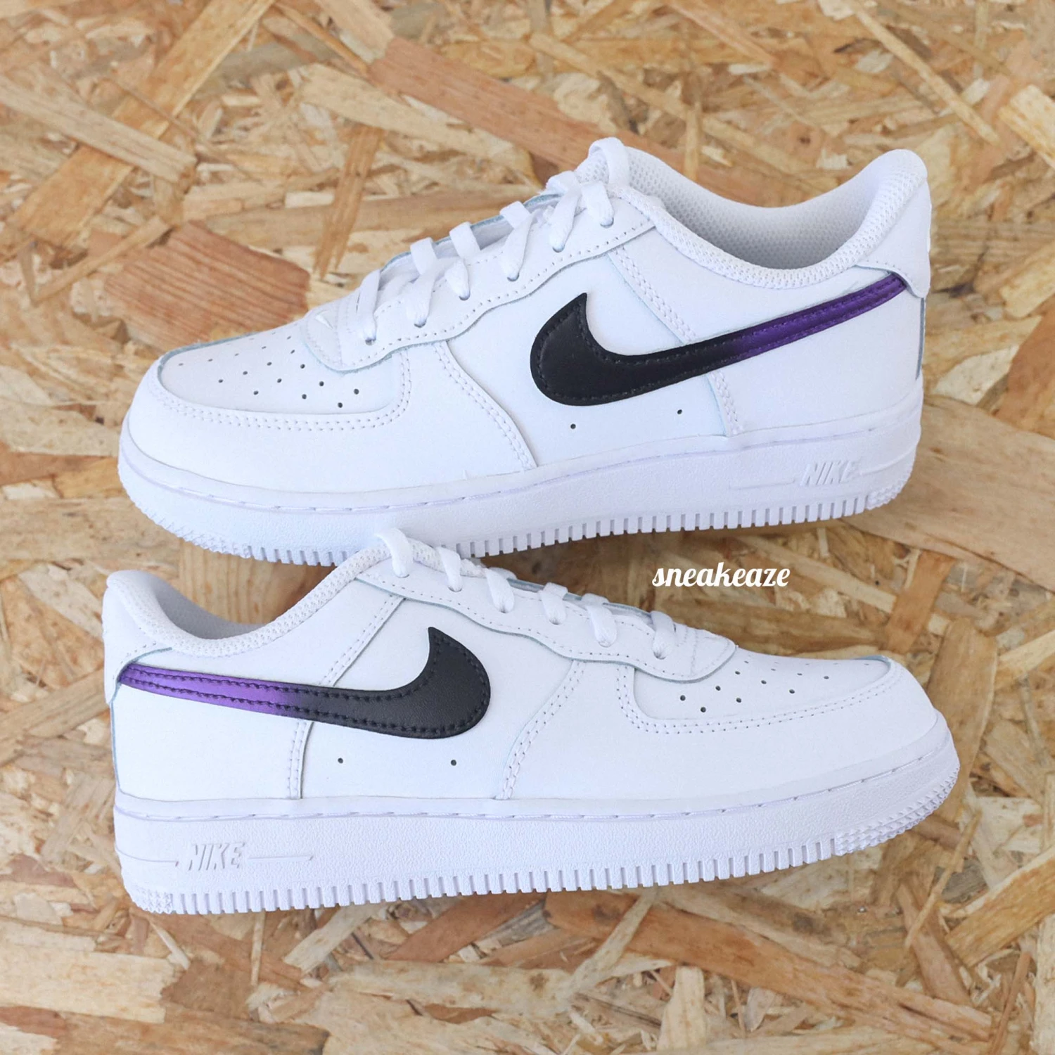 Swoosh Dégradé (couleur Au Choix) - Air Force 1 Custom Enfant 7 Swoosh Dégradé (couleur Au Choix) - Air Force 1 Custom Enfant - Image 5