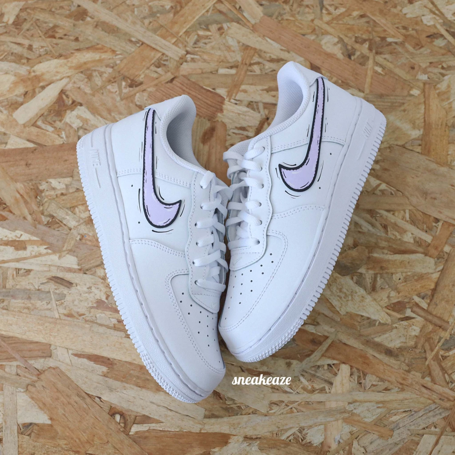 Cartoon Swoosh (couleur Au Choix) - Air Force 1 Custom Enfant 4 Cartoon Swoosh (couleur Au Choix) - Air Force 1 Custom Enfant - Image 2