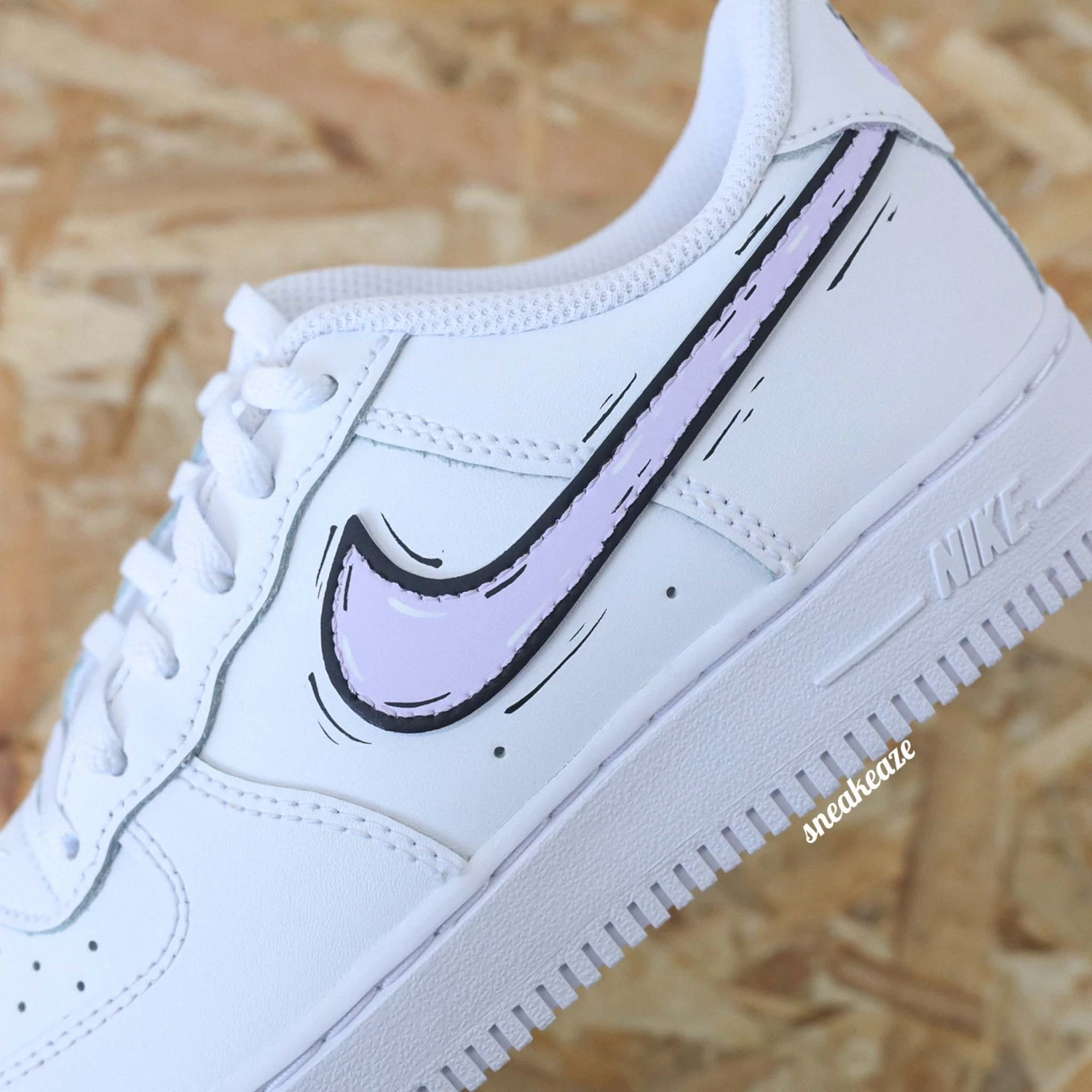 Cartoon Swoosh (couleur Au Choix) - Air Force 1 Custom Enfant 5 Cartoon Swoosh (couleur Au Choix) - Air Force 1 Custom Enfant - Image 3