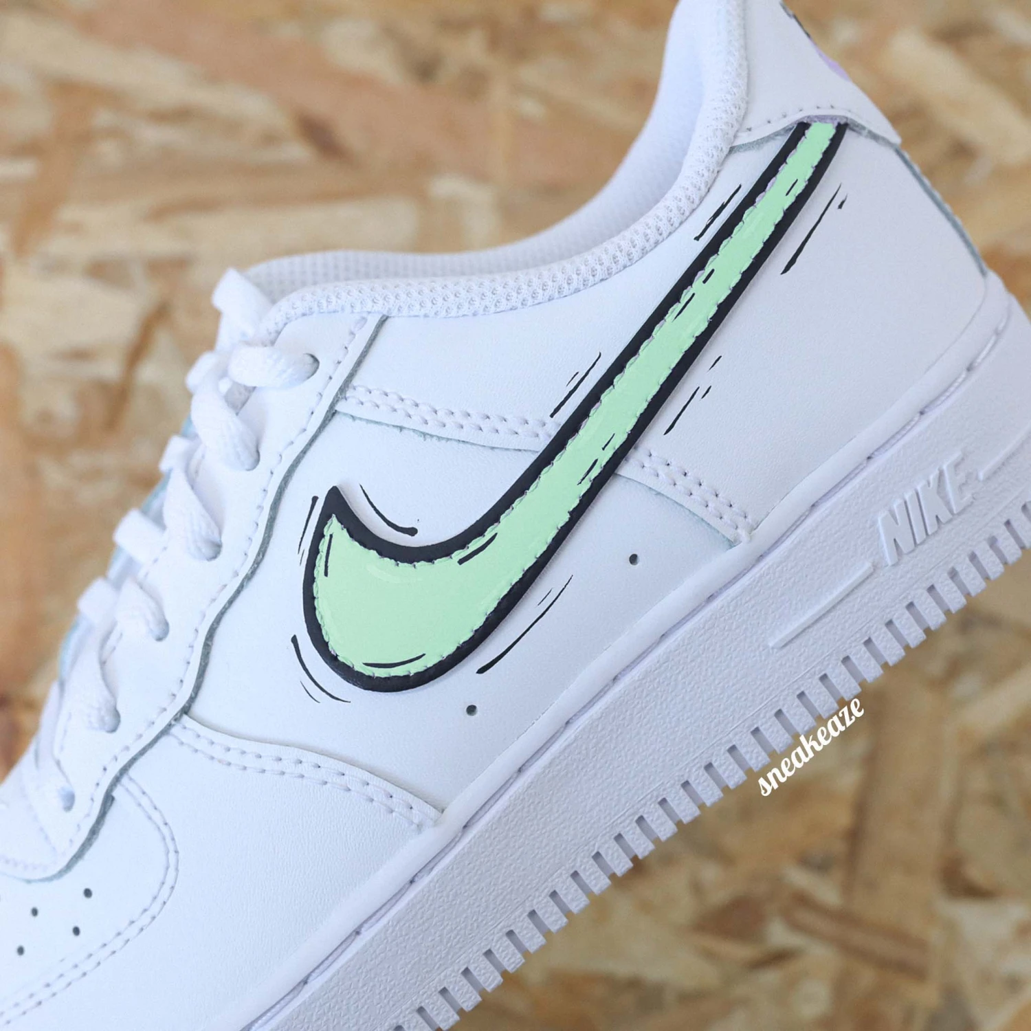 Cartoon Swoosh (couleur Au Choix) - Air Force 1 Custom Enfant 8 Cartoon Swoosh (couleur Au Choix) - Air Force 1 Custom Enfant - Image 6