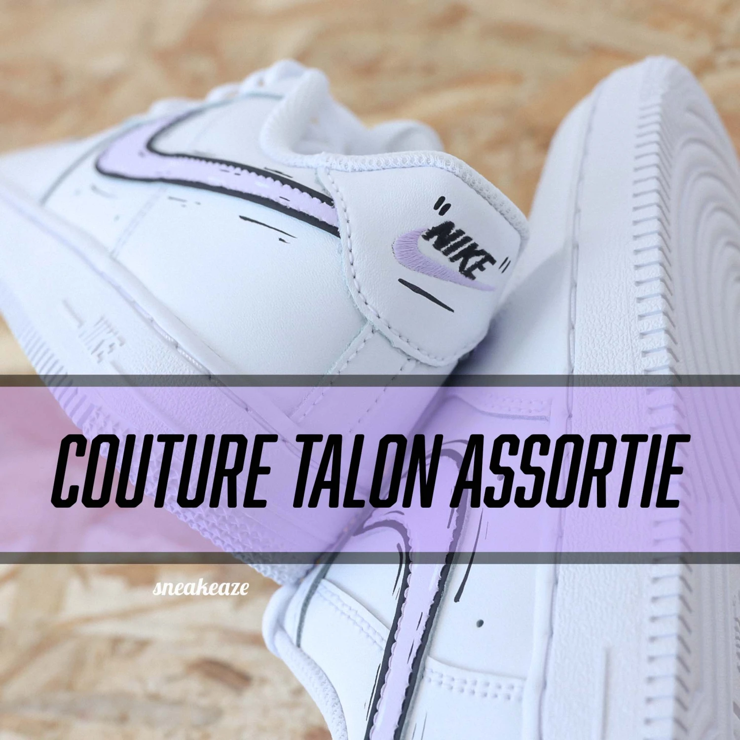 Cartoon Swoosh (couleur Au Choix) - Air Force 1 Custom Enfant 7 Cartoon Swoosh (couleur Au Choix) - Air Force 1 Custom Enfant - Image 5