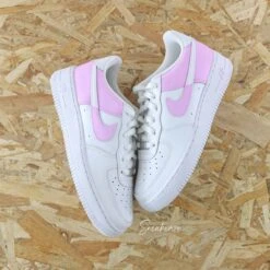 Baby Pink Reverse - Air Force 1 Custom -Sneakers Boutique 5L4A7604 2copie