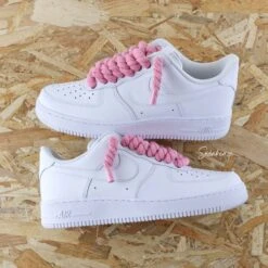 Rope Laces Rose (couleur Au Choix) - Air Force 1 Custom -Sneakers Boutique 5L4A7826copie