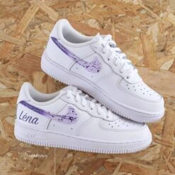Splash Prénom - Air Force 1 Custom Enfant -Sneakers Boutique 5L4A8509copie