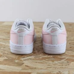 Beige Et Rose - Air Force 1 Custom (enfant) -Sneakers Boutique 5L4A8792copie