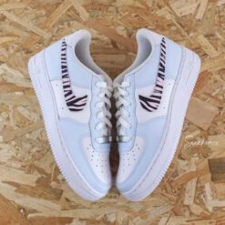 Pastel Zebra - Air Force 1 Custom -Sneakers Boutique 5L4A9230copie