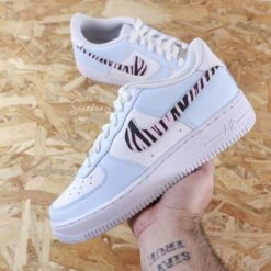 Pastel Zebra - Air Force 1 Custom