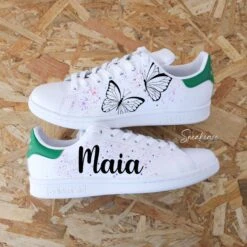 Papillon Prénom - Adidas Stan Smith Custom (enfant)