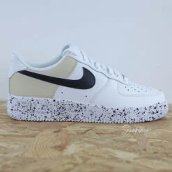 Color Block Splash Noir Et Bleu - Air Force 1 Custom (enfant) -Sneakers Boutique 5L4Awwm3262copie2 2