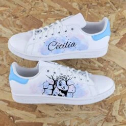 Loup Aquarelle Bleu - Stan Smith Custom -Sneakers Boutique 5L4kkkujA1961copie 1