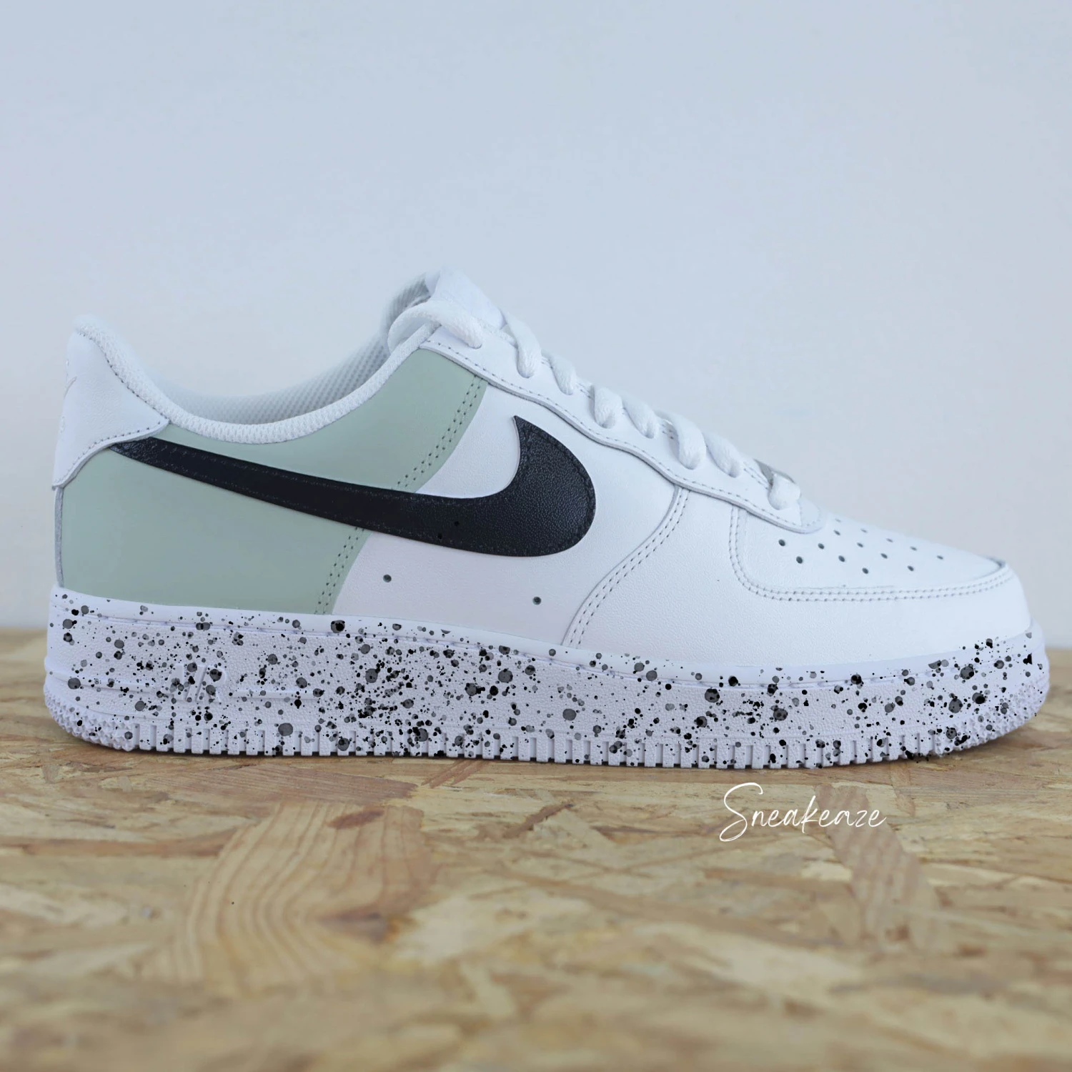 Color Block Splash Noir Et Vert D'eau - Air Force 1 Custom 5 Color Block Splash Noir Et Vert D'eau - Air Force 1 Custom - Image 3