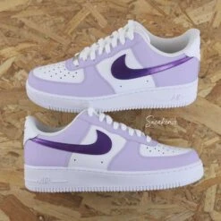 Violet Métallisé Et Lila (couleur Au Choix) - Air Force 1 Custom