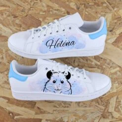 Panda Aquarelle Bleu - Stan Smith Custom -Sneakers Boutique 5kkkL4A1961copie