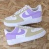 Lavande Et Beige - Air Force 1 Custom -Sneakers Boutique FULL 2 5L4smdA0559copie 1