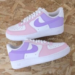 Lavande Et Beige - Air Force 1 Custom -Sneakers Boutique FULLgggf 2 5L4A0559copie 1