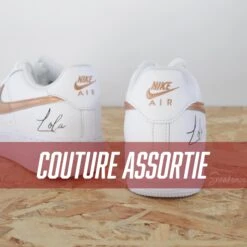 Prénom Métallisé Bronze - Air Force 1 Custom -Sneakers Boutique IMG 0894copie