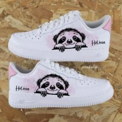 Lion Aquarelle (Animal Au Choix) - Air Force 1 Custom -Sneakers Boutique IMG 094iijy7copie2 1
