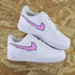 Cartoon Swoosh (couleur Au Choix) - Air Force 1 Custom -Sneakers Boutique IMG 0950 2copie