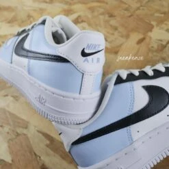 Noir Et Unc Blue (modèle Au Choix) - Air Force 1 Custom -Sneakers Boutique IMG 1038copie