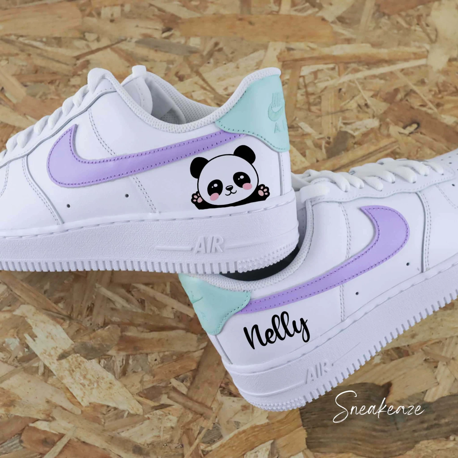 Prénom Panda Pastel - Air Force 1 Custom 3 Prénom Panda Pastel - Air Force 1 Custom