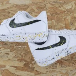 Splash Black And Yellow (couleur Au Choix) - Air Force 1 Custom -Sneakers Boutique IMG 2378copie