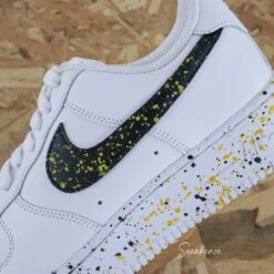 Splash Black And Yellow (couleur Au Choix) - Air Force 1 Custom -Sneakers Boutique IMG 2381copie