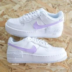 Lila Swoosh - Air Force 1 Shadow Custom -Sneakers Boutique IMG 4153copie
