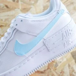 Baby Blue Swoosh - Air Force 1 Shadow Custom -Sneakers Boutique IMG 4162copie