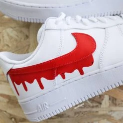 Drip Rouge - Air Force 1 Custom -Sneakers Boutique IMG 4273copie 1