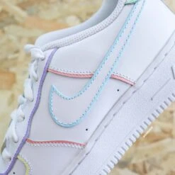 Outline Pastel - Air Force 1 Custom -Sneakers Boutique IMG 4383copie