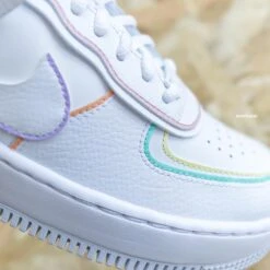 Pastel Lines - Air Force 1 Shadow Custom -Sneakers Boutique IMG 4460copie