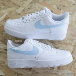 Unc Blue Swoosh - Air Force 1 Custom -Sneakers Boutique IMG 5134copie