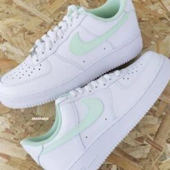 Swoosh & Toile (couleur Au Choix) - Air Force 1 Custom -Sneakers Boutique IMG 6282copie