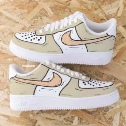 Cartoon Beige Et Lila - Air Force 1 Custom -Sneakers Boutique IMG 63uuj54copie3 2