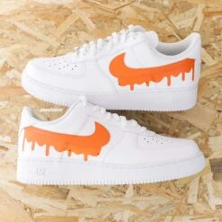 Drip Orange - Air Force 1 Custom -Sneakers Boutique IMG 6450copie