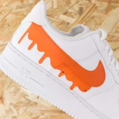 Drip Orange - Air Force 1 Custom -Sneakers Boutique IMG 6453copie