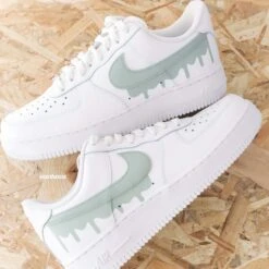 Drip Vert De Gris - Air Force 1 Custom -Sneakers Boutique IMG 6455copie