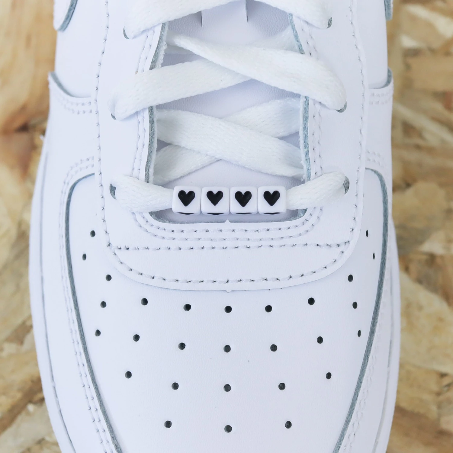 Perles De Lacets - Coeur (vendues Par Paire) 3 Perles De Lacets - Coeur (vendues Par Paire)