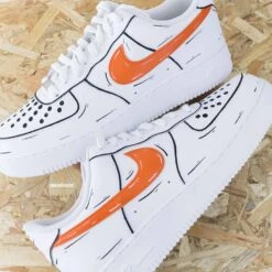 Color Sketch Orange - Air Force 1 Custom -Sneakers Boutique IMG 6808copie
