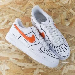 Color Sketch Orange - Air Force 1 Custom