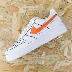 Color Sketch Orange - Air Force 1 Custom -Sneakers Boutique IMG 6810copie