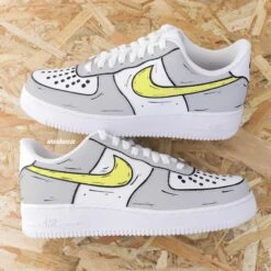 Cartoon Gris Et Rouge (couleur Au Choix) - Air Force 1 Custom -Sneakers Boutique IMG 6qsoddk354copie3