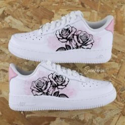 Sakura Cherry Blossom Aquarelle - Air Force 1 Custom 11 Sakura Cherry Blossom Aquarelle - Air Force 1 Custom -Sneakers Boutique IMssmG 0947copie 1
