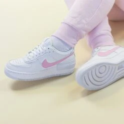 Baby Pink Swoosh - Air Force 1 Shadow Custom -Sneakers Boutique O19B8490